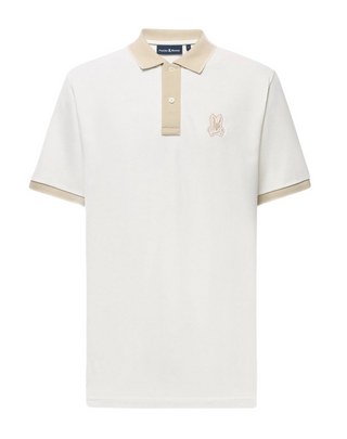 Psycho Bunny New Castle Pique Polo - Ecru