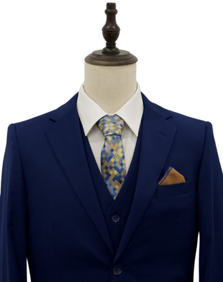 Mazari Vested Slim Fit Suit - Paris Blue 1525