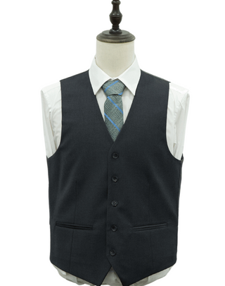 Mazari Modern Fit Vested Suit - Paris Charcoal 1500