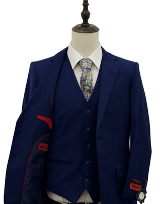 Mazari Vested Slim Fit Suit - Paris Blue 1525