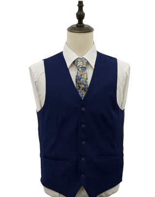 Mazari Vested Slim Fit Suit - Paris Blue 1525