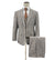 MDZ Windowpane Vested Modern Fit Suit - Gray with Rust