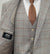 MDZ Windowpane Vested Modern Fit Suit - Gray with Rust