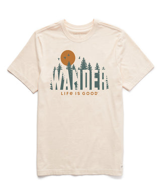 Life is Good Wander Forest Crusher Tee - Putty White