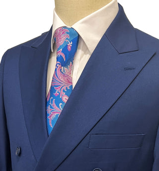 Mazari Double Breasted Suit - Paris Blue 1500DB