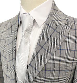 Mazari Bart Revo Modern Fit Suit With Reversible Vest - Gray 2022