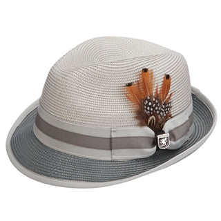 Gordonville Grey Poly Braid Fedora Hat