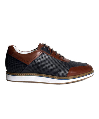 Giovanni Lorenzo Leather Shoe - Cognac Navy