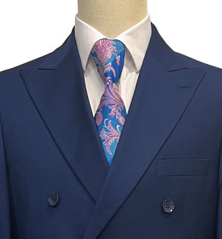 Mazari Double Breasted Suit - Paris Blue 1500DB