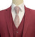 Mazari Modern Fit Vested Suit - Burgundy 1501