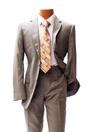 Top Lapel Khaki Vintage Modern Fit Suit