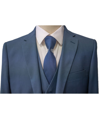 Angelo Rossi Vested Modern Fit Suit - Pacific Blue