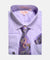 Bruno Conte Solid Regular Fit Dress Shirt Combo - Lilac