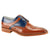 Stacy Adams Enzo Caramel and Navy Wingtip Oxford