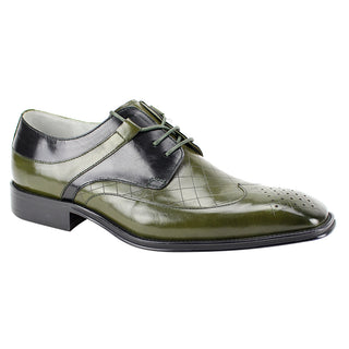 Giovanni Enzo Olive and Black Wingtip Oxford