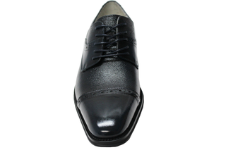 Giorgio Venturi 6770 Navy Cap Toe Oxford Shoes