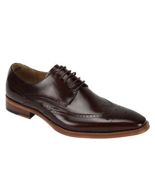 Giovanni Lincoln Wing Tip Dress Shoe - Chocolate Brown