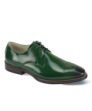 Giovanni Owen Brogue Oxford Dress Shoe - Green