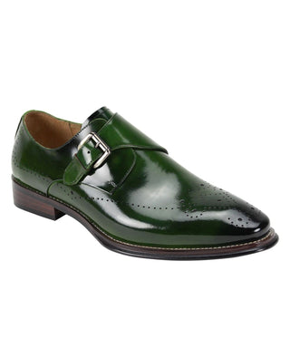 Giovanni Jeffery Monk Strap Dress Shoe - Green