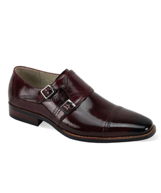 Giovanni Noel Monk Strap Dress Shoe - Burgundy