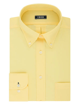 IZOD Regular Fit Wrinkle-Free All-Over-Stretch Dress Shirt - Yellow