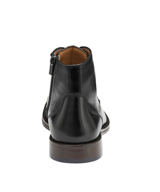 Johnston & Murphy Meade Cap Toe Side Zip Boots - Black