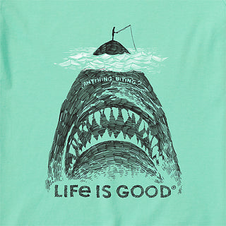Life is Good Anything Biting Crusher Lite Tee - Spearmint Green