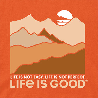 Life is Good Crusher Tee "Life isn't easy"- Nomadic Orange