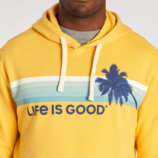 Life is Good Spectrum Palm Hoodie - Baja Yellow