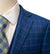 MDZ Windowpane Modern Fit Vested Suit - Medium Blue