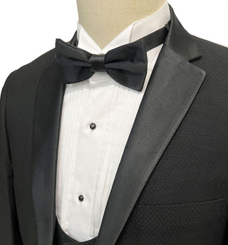 Mazari Paris Vested Modern Fit Tuxedo Suit - Black 19300