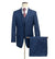 Mazari Vested Windowpane Modern Fit Suit - Paris Blue 2038