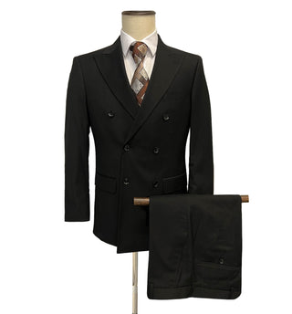 Mazari Vested Double Breasted Modern Fit Suit - Paris Black 1500DB