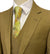 Mazari Modern Fit Vested Suit - Paris Mustard 6100