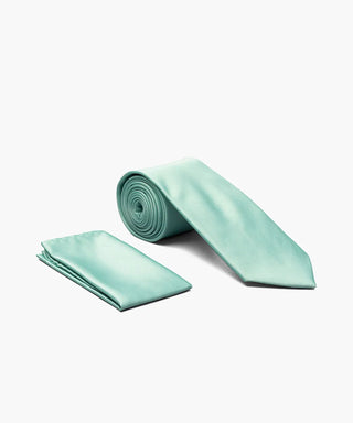 Stacy Adams Solid Tie and Handkerchief - Mint Green