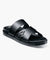 Stacy Adams Modesto Cross Strap Ornament Slide Sandal Shoe - Black