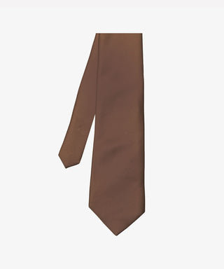 Stacy Adams Solid Tie and Handkerchief - Chocolate
