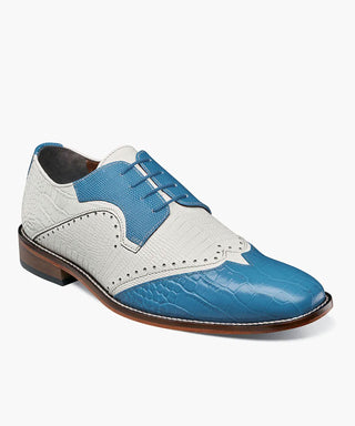 Stacy Adams Gregorio Leather Sole Wingtip Oxford Shoe - French Blue
