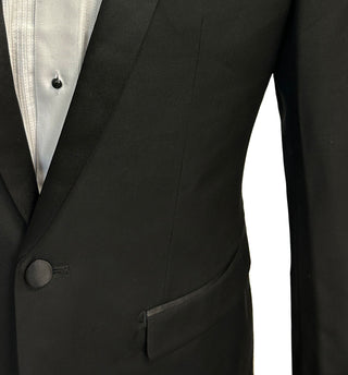 Vinci Slim Fit Tuxedo Suit - Black