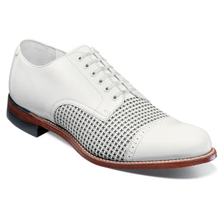 Stacy Adams Madison White Cap Toe Oxford Dress Shoes