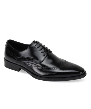 Giovanni Lincoln Wing Tip Dress Shoe - Black