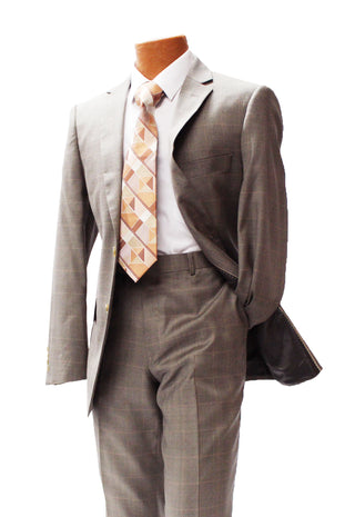 Top Lapel Khaki Vintage Modern Fit Suit