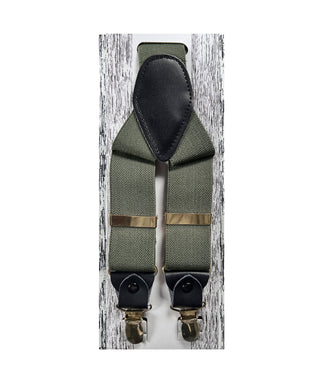 Fratello Clip On Suspenders - Olive
