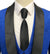 Vinci Vested Slim Fit Tuxedo Suit - Jacquard Royal Blue