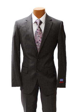 Top Lapel Brown Modern Fit Suit
