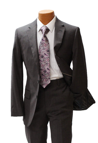 Top Lapel Brown Modern Fit Suit