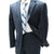 Top Lapel Blue Windowpane Modern Fit Performance Wool Suit